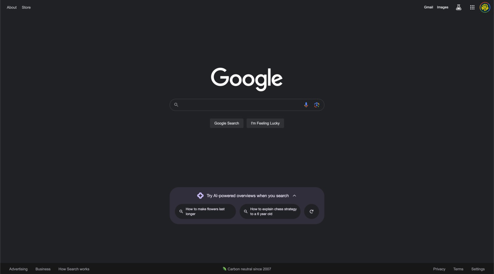 Google AI Search Screen