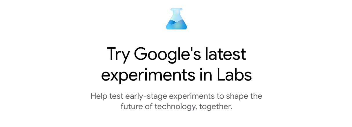 Google Labs Early Sign-Up